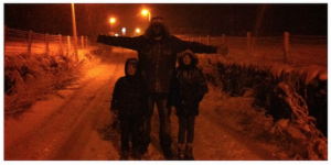 Tony Shepherd and family lost and carless in the snow